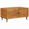 vidaXL Couchtisch mit T&uuml;r Hellbraun 80 x 50 x 40 cm Massivholz Akazie