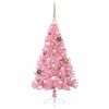 vidaXL K&uuml;nstlicher vorbeleuchteter Weihnachtsbaum Rosa 120 cm PVC