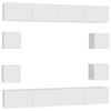 vidaXL 8-tlg. TV-Schrank-Set Wei&szlig; Holzwerkstoff