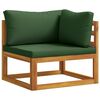 vidaXL Ecksofa mit Kissen 100 % Polyester Solid-Acacia Natur