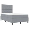 vidaXL Boxspringbett mit Matratze Hellgrau 120 x 200 cm Stoff