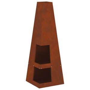 vidaXL Feuerstelle Rostoptik 35 x 35 x 100 cm