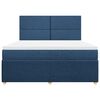 vidaXL Boxspringbett mit Matratze Blau 180x200 cm Stoff
