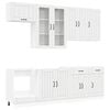 vidaXL K&uuml;cheneinheit LUCCA 8 pcs Hochglanz Wei&szlig; Holzwerkstoff