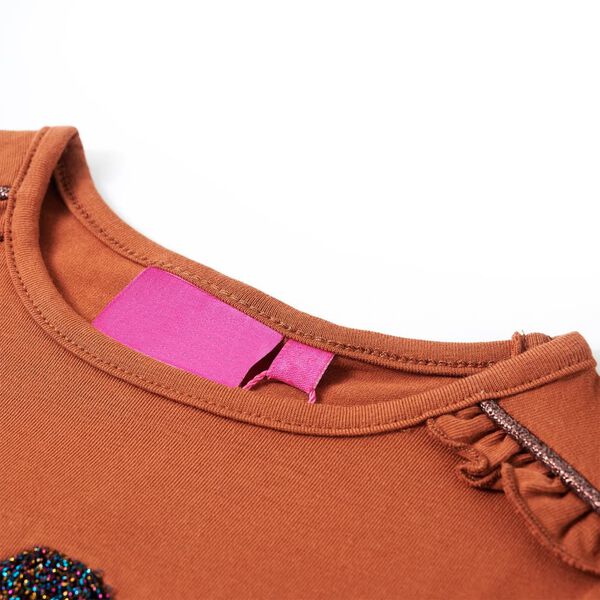 Kinder-Langarmshirt Cognac 140