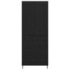vidaXL Highboard 2 pcs Schwarz Eichen-Optik Holzwerkstoff