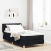 vidaXL Boxspringbett mit Matratze Schwarz 90 x 190 cm Stoff