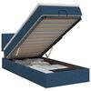 vidaXL Ottoman Bett mit Matratze mit Kopfteil Blau 90 x 200 cm Stoff