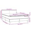vidaXL Boxspringbett mit Matratze Hellgrau 140x210 cm Samt