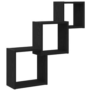 vidaXL W&uuml;rfelregale Schwarz Eichen-Optik 68x15x68 cm Holzwerkstoff