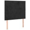 vidaXL Kopfteil Schwarz 100x5x118/128 cm Samt