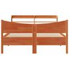 vidaXL Massivholzbett mit Kopfteil Wachsbraun 140x200 cm Kiefer