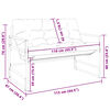vidaXL Gartenbank mit Kissen Anthrazit 113 cm Stahl
