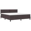 vidaXL Boxspringbett mit Matratze Dunkelbraun 180 x 200 cm Stoff