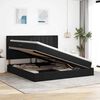 vidaXL Bett mit Stauraum und LED mit LED Schwarz 200 x 200 cm Samt
