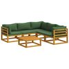vidaXL Sofa-Set 6 stk. Natur Massivholz Akazie