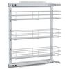 vidaXL 3-stufiger K&uuml;chen-Drahtkorb Ausziehbar Silbern 47x15,5x55,5 cm