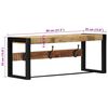 vidaXL Garderobe 80x35x35 cm Raues Massivholz Mango