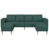 vidaXL Wohnzimmer Couch 3 pcs Dunkelgr&uuml;n Polyester