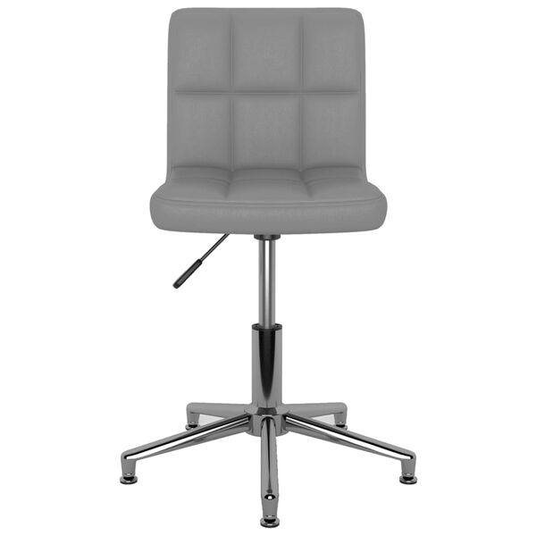 vidaXL Esszimmerst&uuml;hle 2 Stk. Drehbar Grau Kunstleder