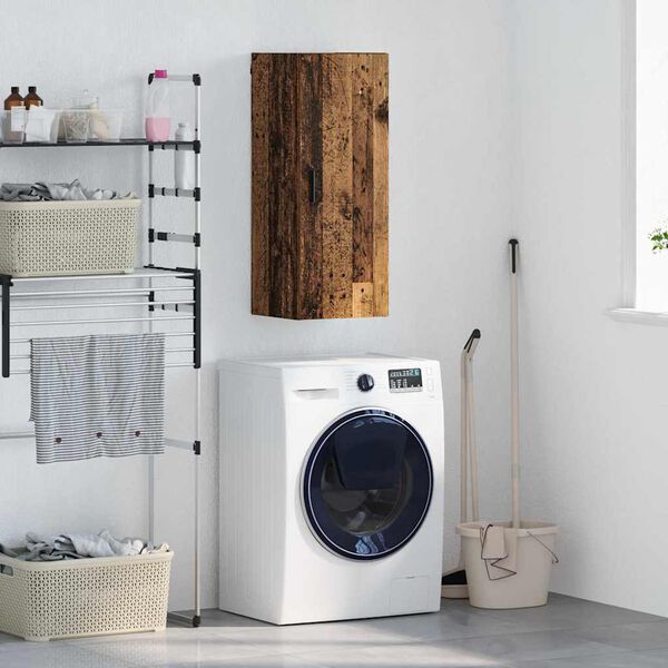 vidaXL Wandschrank Altholz 34,5 x 34 x 90 cm Holzwerkstoff