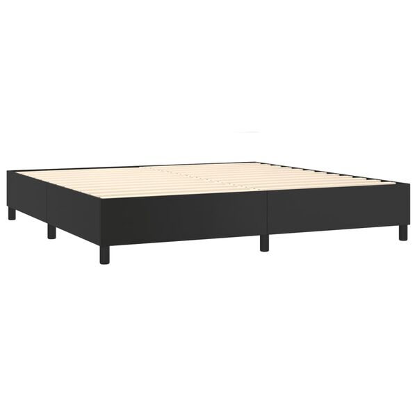 vidaXL Boxspringbettgestell Schwarz 200x200 cm Kunstleder