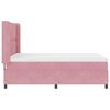 vidaXL Boxspringbett mit Matratze mit Kopfteil Rosa 160 x 200 cm Samt