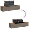 vidaXL Gartensofa Grau 184 x 62 x 85cm Poly-Rattan