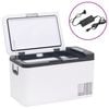 vidaXL K&uuml;hlbox mit Griff und Adapter Schwarz und Wei&szlig; 18 L PP & PE