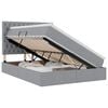vidaXL Aufbewahrungsbett mit Matratze Hellgrau 140 x 190 cm Polyester