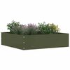 vidaXL Raseneinfassung 6 pcs Olive Gr&uuml;n 50 x 50 x 13 cm Stahl
