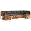vidaXL Outdoor-Sofagarnitur 7 stk. Natur und Anthrazit