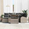 vidaXL Garten-Sofa-Set mit Kissen 7 pcs Grau