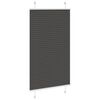 vidaXL Plissee Schwarz 75x100 cm Stoffbreite 74,4 cm Polyester