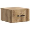 vidaXL Wandmontierter Nachttisch Artisan-Eiche 34,5 x 33 x 20 cm