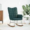vidaXL Schaukelstuhl Dunkelgrün Samt
