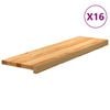vidaXL Treppenstufen 16 Stk. Hellbraun 90x30x2 cm Massivholz Eiche