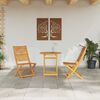 vidaXL Klapp Bistro Set 3 pcs Braun Akazie Massivholz