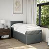 vidaXL Boxspringbett mit Matratze Dunkelgrau 80x200 cm Stoff