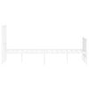 vidaXL Bettgestell mit Kopf- und Fu&szlig;teil Metall&nbsp;Wei&szlig; 120x190 cm