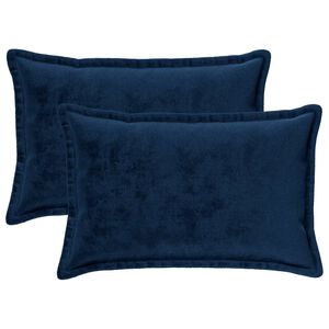 vidaXL Kissenbezug 2 pcs HOUTEN Marineblau 50 x 80 cm Flanell
