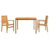 vidaXL 3-tlg. Garten-Essgruppe Massivholz Teak