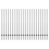 vidaXL Eingebetteter Zaunpfosten 22 stk. Grau 200 cm
