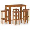 vidaXL 7-tlg. Gartenbar-Set Massivholz Akazie