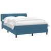vidaXL Boxspringbett mit Matratze Dunkelblau 160x220 cm Samt