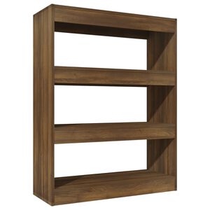 vidaXL B&uuml;cherregal/Raumteiler Braun Eichen-Optik 80x30x103 cm