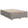 vidaXL Boxspringbett mit Matratze Taupe 140x190 cm Stoff
