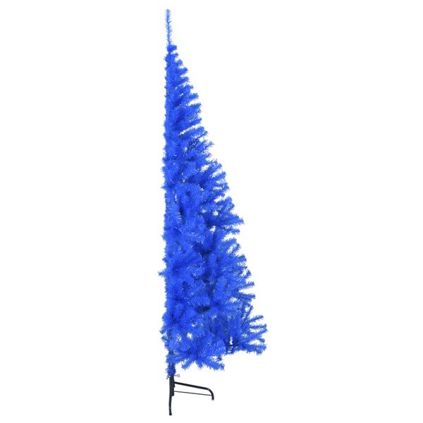 vidaXL Künstlicher Halb-Weihnachtsbaum mit Ständer Blau 210 cm PVC