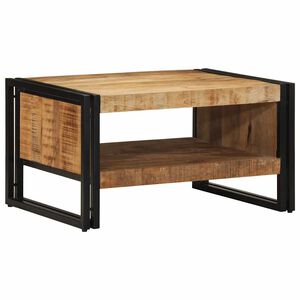 vidaXL Couchtisch 70x50x38 cm Raues Massivholz Mango