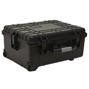 vidaXL Koffer f&uuml;r Flugreise Tragbar Schwarz 79,5x51,5x30,5 cm PP